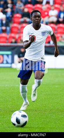 Burton upon Trent, Großbritannien. 10. Mai 2018. 10. Mai, AESSEAL New York Stadium, Bramley, England; UEFA U17 Europameisterschaft, Schweiz gegen England; Folarin Balogun von England auf den Angriff der Credit: Aktion Plus Sport Bilder/Alamy leben Nachrichten Stockfoto