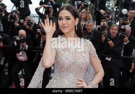 Cannes, Frankreich. 10. Mai, 2018. Araya Hargate besucht die Premiere von 'Sorry, Engel' während der 71St Cannes Film Festival im Palais des Festivals in Cannes, Frankreich, am 10. Mai 2018. | Verwendung der weltweiten Kredit: dpa/Alamy leben Nachrichten Stockfoto