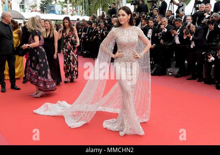 Cannes, Frankreich. 10. Mai, 2018. Araya Hargate besucht die Premiere von 'Sorry, Engel' während der 71St Cannes Film Festival im Palais des Festivals in Cannes, Frankreich, am 10. Mai 2018. | Verwendung der weltweiten Kredit: dpa/Alamy leben Nachrichten Stockfoto