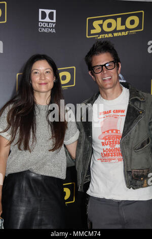 Hollywood, USA. 10. Mai, 2018. Naomi Nelson, Johnny Knoxville 05/10/2018 die Weltpremiere des 'Solo: ein Star Wars Story' in Hollywood, CA Foto von Izumi Hasegawa/HollywoodNewsWire.co Credit: Hollywood News Wire Inc./Alamy leben Nachrichten Stockfoto