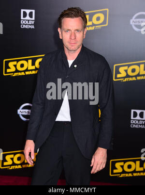 Los Angeles, USA. 10. Mai, 2018. Ewan McGregor 082 besucht die Premiere von Disney Pictures und Lucasfilm's 'Solo: ein Star Wars Story' am 10. Mai in Hollywood, Kalifornien 2018. Credit: Tsuni/USA/Alamy leben Nachrichten Stockfoto