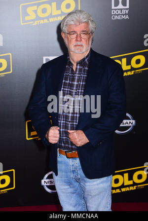 Los Angeles, USA. 10. Mai, 2018. George Lucas 076 besucht die Premiere von Disney Pictures und Lucasfilm's 'Solo: ein Star Wars Story' am 10. Mai in Hollywood, Kalifornien 2018. Credit: Tsuni/USA/Alamy leben Nachrichten Stockfoto