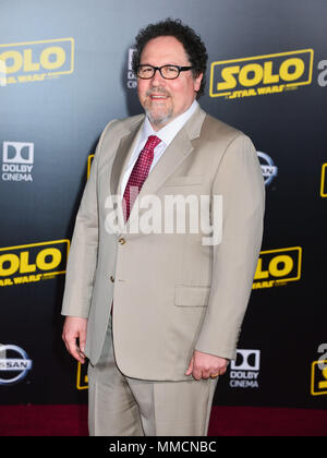 Los Angeles, USA. 10. Mai, 2018. Jon Favreau besucht die Premiere von Disney Pictures und Lucasfilm's 'Solo: ein Star Wars Story' am 10. Mai in Hollywood, Kalifornien 2018. Credit: Tsuni/USA/Alamy leben Nachrichten Stockfoto