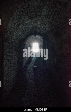 Licht am Ende des Tunnels Stockfoto