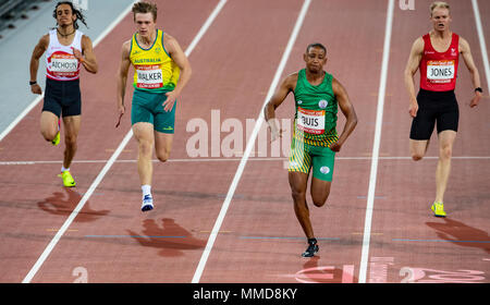 Männer 100m-T 38 Final-Commonwealth Spiele 2018 Stockfoto