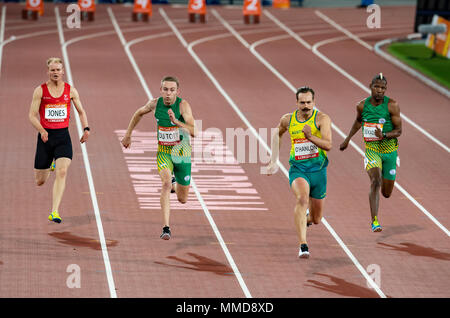 Männer 100m-T 38 Final-Commonwealth Spiele 2018 Stockfoto