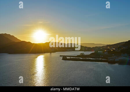 North Cape Landschaft vom Schiff Stockfoto