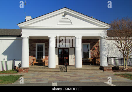 Ein kleines Besucherzentrum und Museum markieren die wichtigsten Ereignisse, die während der zwei entscheidende Schlachten in Manassas Battlefield National Park, Virginia stattfand Stockfoto