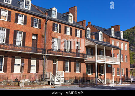 John Brown Museum im Historischen Stadt Harpers Ferry, West Virginia, USA. Die Stadt und Park am Fuße des Shenandoah trail Berge und zieht Stockfoto