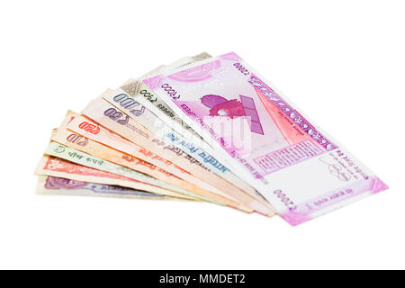 Nahaufnahme Variation der Indischen Rupien Banknoten Vermittlung Geld Konzept Stockfoto