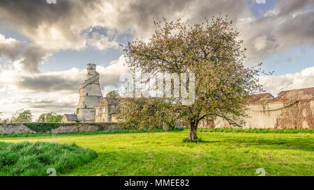 Wundervolle Scheune ist Korkenzieher geformten Turm auf die Gestaltung eines indischen Reis Store basieren auf den Rand der Castletown House Estate, Leixlip, Irland Stockfoto