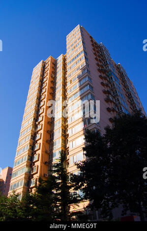 Ein Apartment befindet sich in einem nördlichen Vorort von Beijing, China, in der Nähe des Olympic Park. Stockfoto