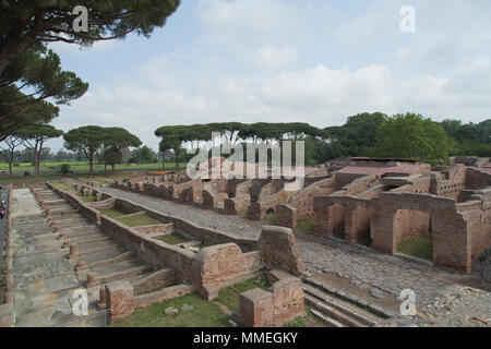 Archäologische Ausgrabungsstätte von Ostia Antica in der Nähe von Rom Italien Stockfoto