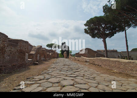 Archäologische Ausgrabungsstätte von Ostia Antica in der Nähe von Rom Italien Stockfoto