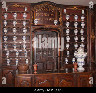 Alte Apotheke von 1738, Museum Palais Lascaris, Nizza, Côte d'Azur, Alpes Maritimes, Südfrankreich, Frankreich, Europa Stockfoto