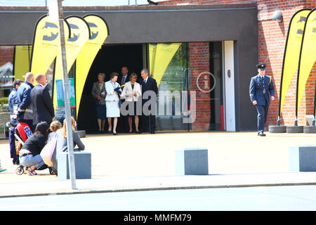 Portsmouth, Großbritannien. 11. Mai 2018. Prinzessin Anne und der Königin Hubschrauber Credit: FSM Fotografie/Alamy leben Nachrichten Stockfoto