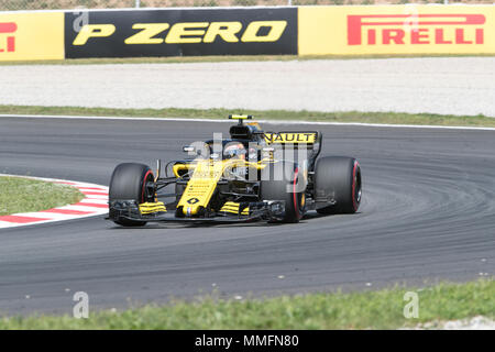 Barcelona, Spanien. 11. Mai 2018. Renault Fahrer Carlos Sainz (55) von Spanien während des Tests von F1 feierte am Stromkreis des Barcelonacon 9. Mai 2018 in Barcelona, Spanien. (Credit: Mikel Trigueros/Urbanandsport/Cordon Drücken) Credit: CORDON PRESSE/Alamy leben Nachrichten Stockfoto