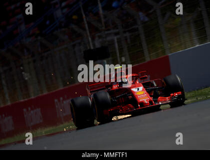 Barcelona, Spanien. 11. Mai 2018. Kimi Räikkönen aus Finnland fahren die (7) die Scuderia Ferrari SF 71H am Anschluss während der Praxis für den spanischen Formel 1 Grand Prix am Circuit de Catalunya am 11. Mai 2018 in Montmelo, Spanien. Credit: CORDON PRESSE/Alamy leben Nachrichten Stockfoto