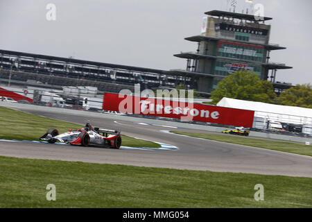 Indianapolis, Indiana, USA. 11. Mai, 2018. MARCO Andretti (98) der Vereinigten Staaten zu dem Titel für die IndyCar Grand Prix in Indianapolis Motor Speedway Straße Kurs in Indianapolis, Indiana, zu üben. Credit: Justin R. Noe Asp Inc/ASP/ZUMA Draht/Alamy leben Nachrichten Stockfoto