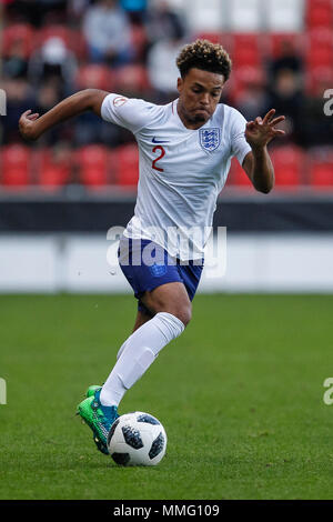 X während der 2018 UEFA U-17 Meisterschaft Gruppe eine Übereinstimmung zwischen der Schweiz und England an der New York Stadium am 10. Mai 2018 in Rotherham, England. (Foto von Daniel Chesterton/phcimages.com) Stockfoto