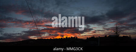 Sunset Landschaft bunte Wolken ankara Türkei Stockfoto