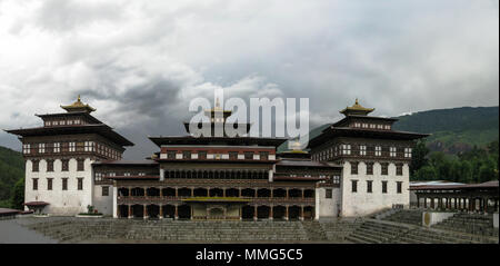 Außenansicht, Tashichho Dzong 24-05-2011 Thimpu, Bhutan Stockfoto