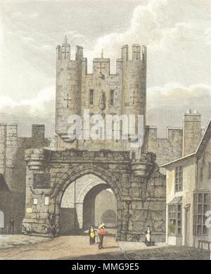 YORKS. Mickle Gate Bar-York. Westall 1830 alte antike vintage Bild drucken Stockfoto