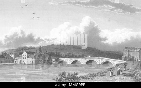 KENDAL. Strammongate Brücke. Westmorland Westall 1830 alten, antiken Drucken Stockfoto