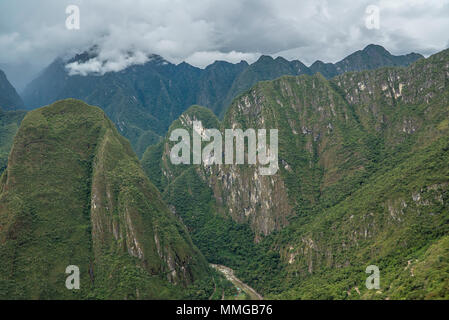 Der Weg nach Machu Picchu und schöne Landschaften Stockfoto