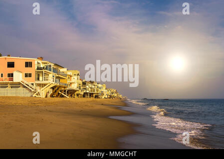 Oceanfront Wohnungen von Malibu Beach in Kalifornien Stockfoto