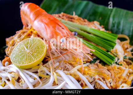 Thai Nudeln Garnelen. Thailand's köstliche nationale Gerichte Stockfoto