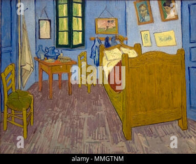 Englisch: Vincent's Schlafzimmer in Arles Français: La Chambre de Van Gogh ein Arles 1889. September 1889. Schlafzimmer von Van Gogh in Arles Stockfoto