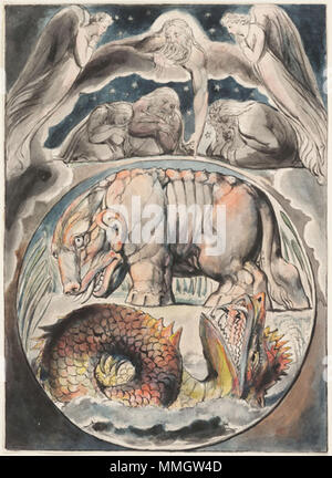 Englisch: Job böse Träume (Abbildung). 1821. Blake Buch Hiob Linell einstellen 15 Stockfoto