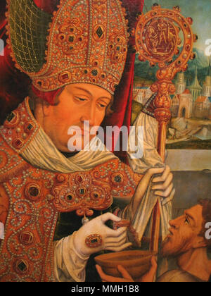 Kardinal Albrecht von Brandenburg als Saint Martin. 1543. Albrecht-von-brandenburg-als-hl-Martin Stockfoto