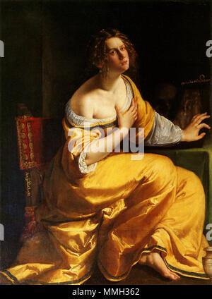 Italienisch: Conversione della Maddalena (Maria Maddalena penitente) Umstellung der Magdalena (den Pönitenten Maria Magdalena). 1615-1616 oder 1620-1625. Artemisia Gentileschi Maria Magdalena Pitti Stockfoto