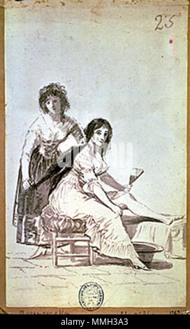 . 1805. Francisco Goya (1746 - 1828) Alternative Namen Francisco Goya Lucientes, Francisco de Goya y Lucientes, Francisco José de Goya Lucientes Beschreibung spanischer Maler, Grafiker, Lithograph, Kupferstecher und Radierer Datum der Geburt / Tod 30 März 1746 16. April 1828 Ort der Geburt / Todes Fuendetodos Bordeaux Standort Madrid, Zaragoza, Bordeaux Authority control: Q 5432 VIAF:?:? ISNI 54343141 0000 0001 2280 1608 ULAN:?? n 500118936 LCCN: 79003363 NLA: WorldCat 089146 36545788? Stockfoto