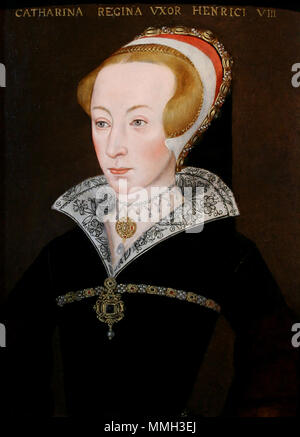 . Englisch: Catherine Parr, 6 Frau von König Heinrich VIII. von England. Malerei der Englischen Schule nach einem verlorenen Portrait von Hans Eworth von C1548. . 16. Jahrhundert. Unbekannte Catherine Parr English School nach Eworth Stockfoto