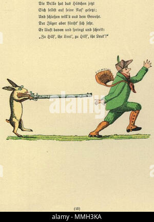 . Der Struwwelpeter: Die Geschichte vom wilden Jäger Tafel 2. Erstellt 1858. Heinrich Hoffmann (1809 - 1894) Alternative Namen Polycarpus Gastfenger; Heulalius von Heulenburg; Peter Struwwel; Reimerich Kinderlieb Beschreibung deutsche Autor Thema Der Struwwelpeter Datum der Geburt / Tod 13 Juni 1809 20 September 1894 Ort der Geburt / Todes Frankfurt München standort Deutschland Authority control: Q 215724 VIAF:?:? ISNI 76317116 0000 00008155 9420 LCCN:?n 79150242 35402368 MusicBrainz NLA:?:?7e65f2d5-a3ad-41b 1-8643 d -81659 4774 fb WorldCat H Hoffmann Struwwel 14. Stockfoto