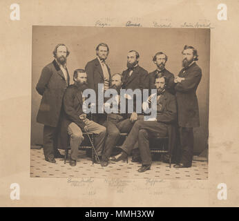 . Gruppe Porträt von George Fuller, William Seite, Henry Kirke Braun, Joseph A. Ames, Asher B. Durand, John Quincy Adams Ward und Sanford Robinson Gifford (sitzend). Schöpfer/Fotograf: Unbekannter Fotograf Medium: Schwarz und Weiß Foto Datum: 1865 Persistente URL: [1] Repository: Archiv amerikanischer Kunst der einheimische Name Archiv amerikanischer Kunst der übergeordneten Institution Smithsonian Institution Ort Washington D.C. Koordinaten 38° 53' 52.44" N, 77° 01' 21,72" W Gegründet 1954 Webseite www.aaa.si.edu Authority control: Q 2860568 VIAF: 151134814 ISNI: 0000 0001 2185 0758 Stockfoto