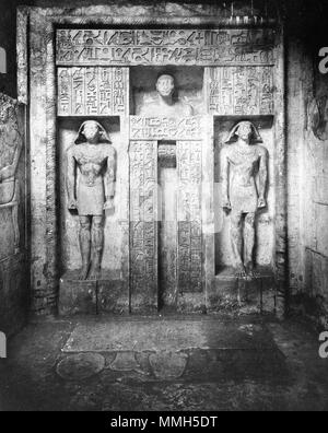 Estela de Falsa Puerta de Neferseshemptah Stockfoto