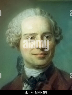 . Français: Portrait de Jean Le Rond d'Alembert (1717-1783). 1753. Alembert Stockfoto