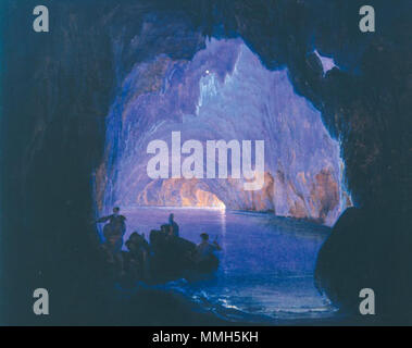 Die Blaue Grotte auf Capri. 1835. Heinrich Jakob gebraten - Blaue Grotte auf Capri Sterben Stockfoto