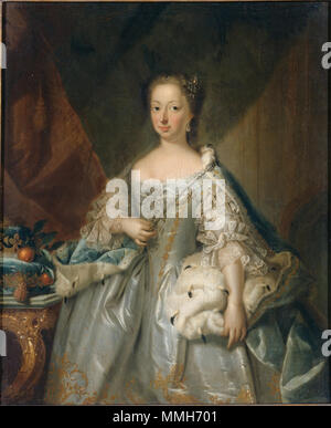 Portrait von Anne, Princess Royal und Prinzessin von Oranien (1709-1759). 1753. Anna van Hannover von Johann Valentin Tischbein 1753 Stockfoto