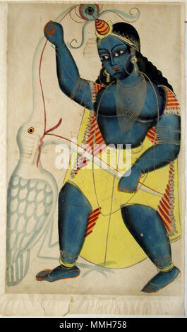 . Englisch: Serie Titel: Kalighat Album Suite Name: Kalighat Album Erstellungsdatum: Ca. 1880 Display Abmessungen: 17 29/32 x 10 15/16 in. (45,5 cm x 27,8 cm) Kreditlinie: Edwin Binney 3 Sammlung Beitritt Artikelnummer: 1990.1437 Sammlung: Die San Diego Museum der Kunst. 17 Mai 2002, 12:04:46. Englisch: thesandiegomuseumofartcollection ein Bengali Dame; Krishna die Tötung der Dämon, Bakasura (6125147052) Stockfoto