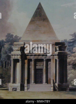 . Designs für die darnley Mausoleum, errichtet in Cobham Park, Kent in der 4. Earl von Darley. Kamera Position 51° 23' 21.48" N, 0° 26' 00.96" E anzeigen Diese und andere in der Nähe Bilder auf: OpenStreetMap - Google Earth 51.389300, 0.433600. 1783. James Wyatt Architekt 1783 DarnleyMausoleum Stockfoto