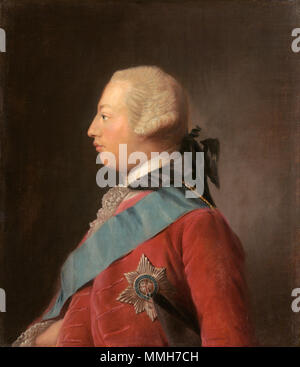. Englisch: Porträt von George III. von dem Vereinigten Königreich (1738-1820). 1762. George III (von Allan Ramsay) Stockfoto