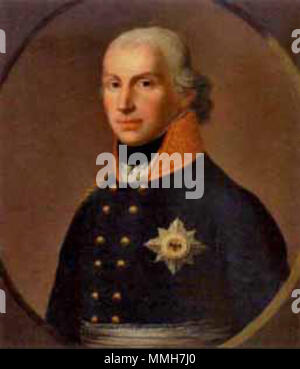 . Deutsch: Friedrich Wilhelm III. van Pruisen in blauw einheitliche Englisch: Porträt von Friedrich Wilhelm III. von Preußen (1770-1840). 18. Friedrich Wilhelm III. von Darbes Stockfoto