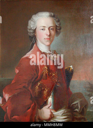 Louis Tocqué, 1736, Porträt von Frederik de Løvenørn Stockfoto