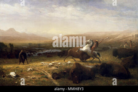 Englisch: Die letzte der Büffel. ca. 1888. Albert Bierstadt - Der letzte Büffel Stockfoto