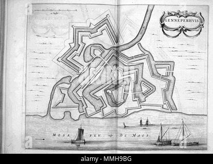 . Nederlands: Deze plattegrond Van Gennep werd 1649 stedenboek gepubliceerd in het van Joan Blaeu (1596-1673). In deze Atlas Blaeu bracht Meer dan 200 plattegronden Samen van Nederlandse steden en verschillende forten. Deze kaart komt voor in Het Tweede deel van het dat stedenboek hoofdzakelijk ist gewijd aan de Zuidelijke Nederlanden. Englisch: Diese Karte von Gennep war in Joan Blaeus (1596-1673) Stadt Bücher der Niederlande im Jahre 1649 veröffentlicht. In diesem Atlas Blaeu veröffentlichte mehr als 200 Stadt plant der niederländischen Städte und Festungen. Diese Karte wurde in der zweiten Band der Stadt Bücher enthalten Stockfoto